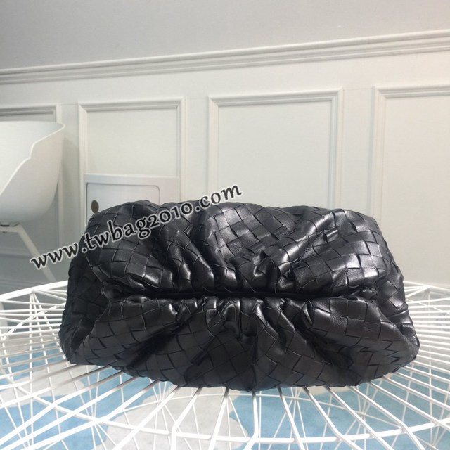 Bottega veneta高端女包 98062黑色 寶緹嘉粗格編織羊皮雲朵POUCH手拿包 BV經典款雲朵包  gxz1236